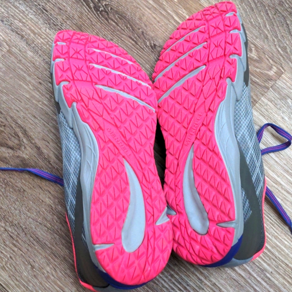 Merrell Bare Access Sneakers Gray Pink and Purple Big - Picture 6 of 8
